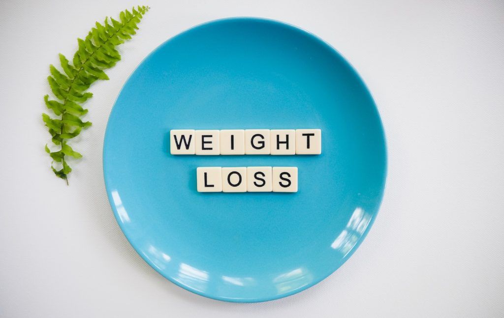 picture of a plate that says weight loss on it