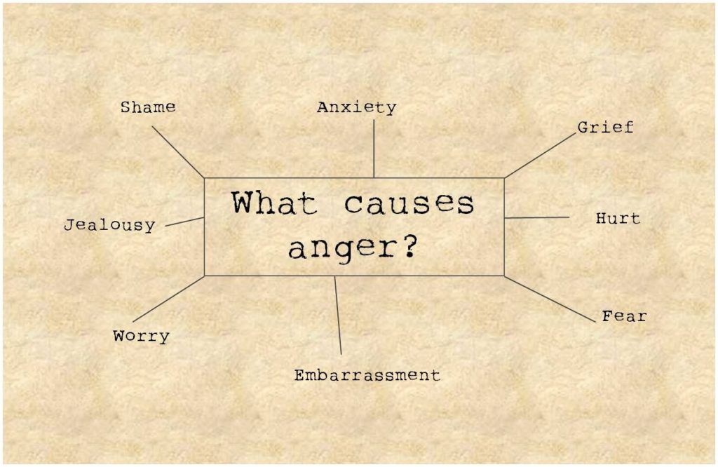 Chart showing causes of anger